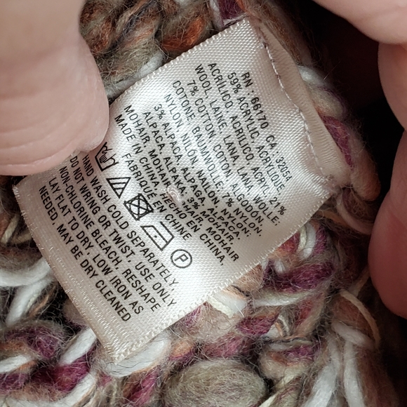 Anthropologie Hand knit vest by Dollie Boho 60's brown cream green size xs/s - Picture 5 of 10